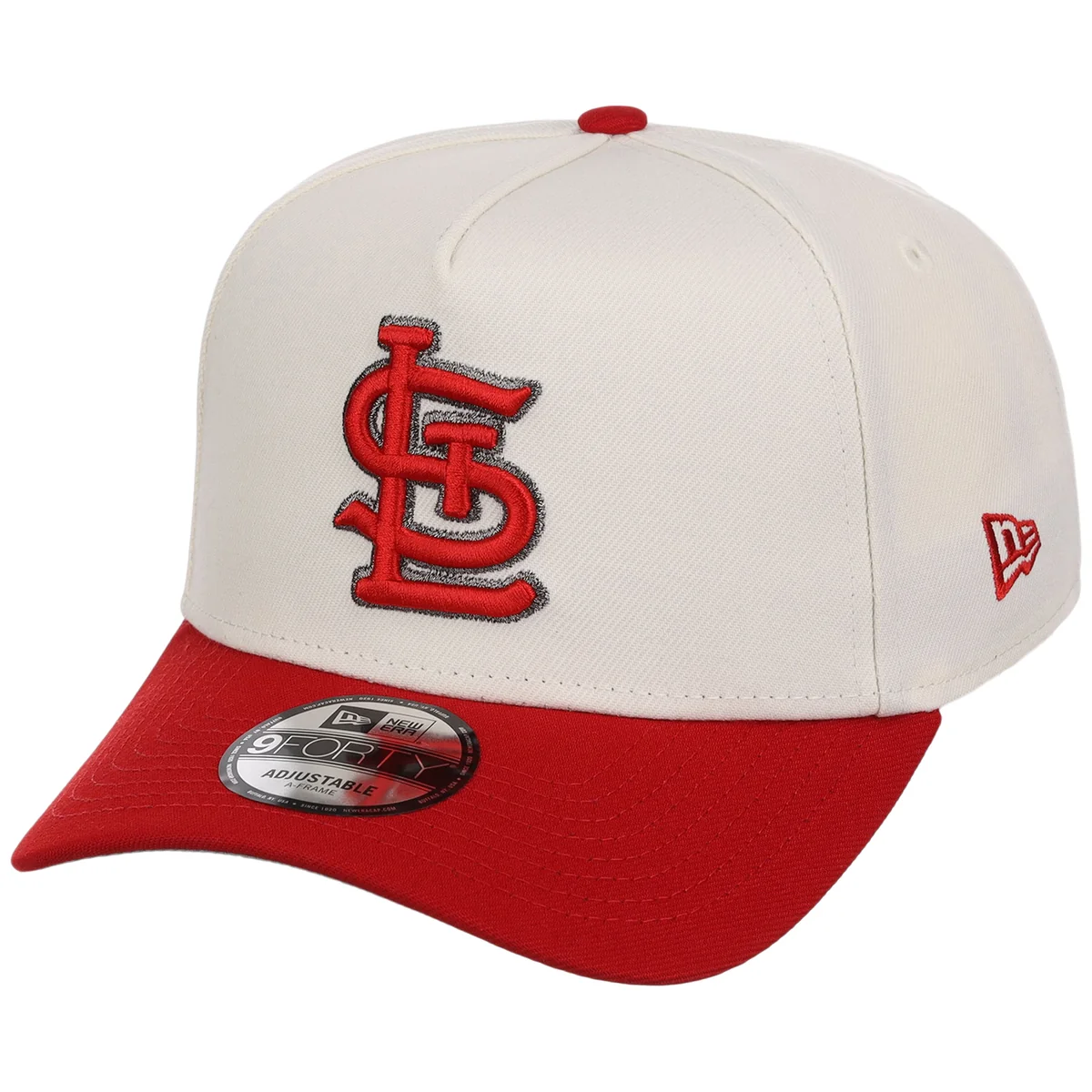 St. Louis Cardinals MLB Chrome x Red FASHION CORE New Era 9FORTY A-Frame detail view