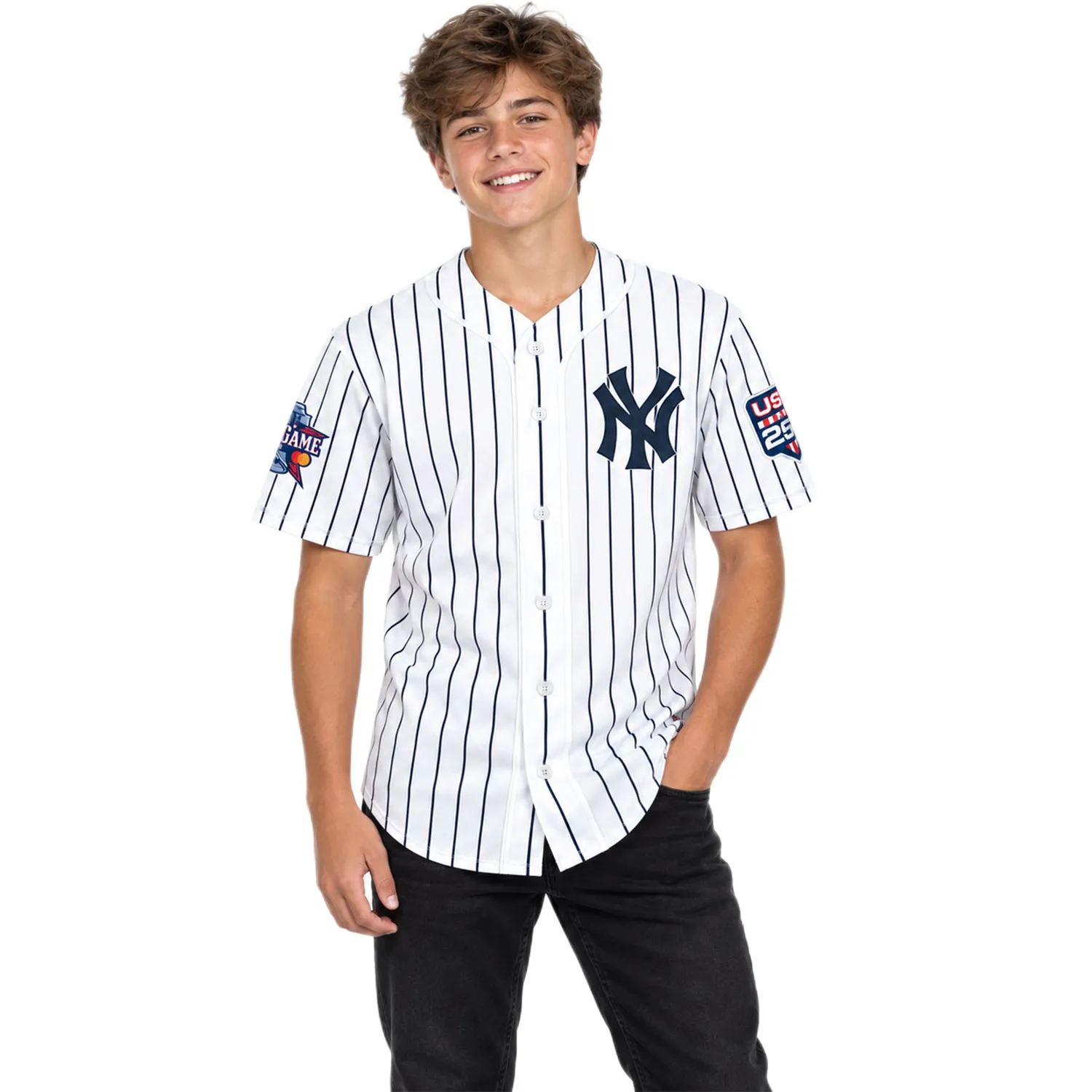 Youth New York Yankees Jersey Custom Number Elite 250 USA Style