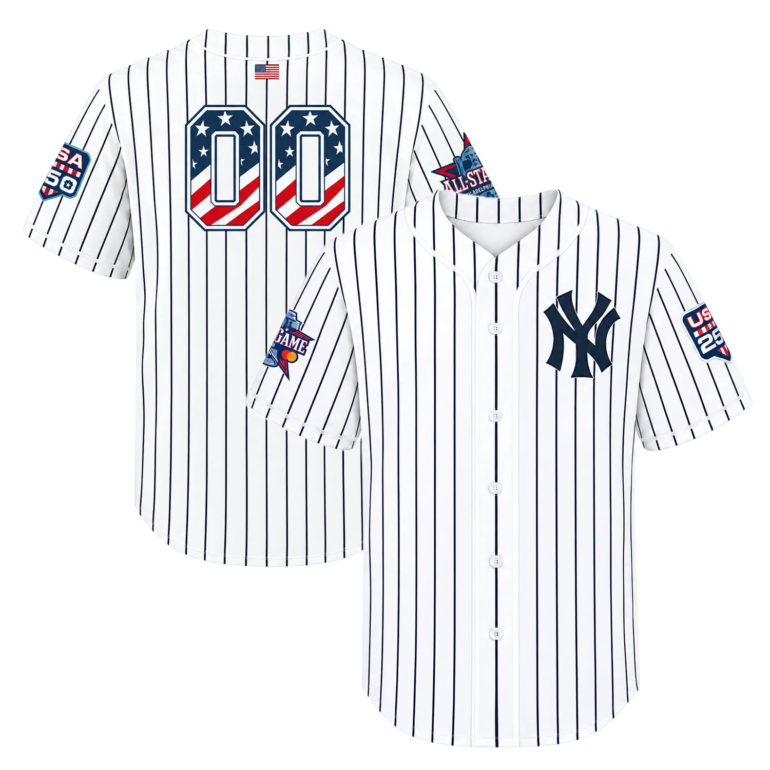 Youth New York Yankees Jersey Custom Number Elite 250 USA Style