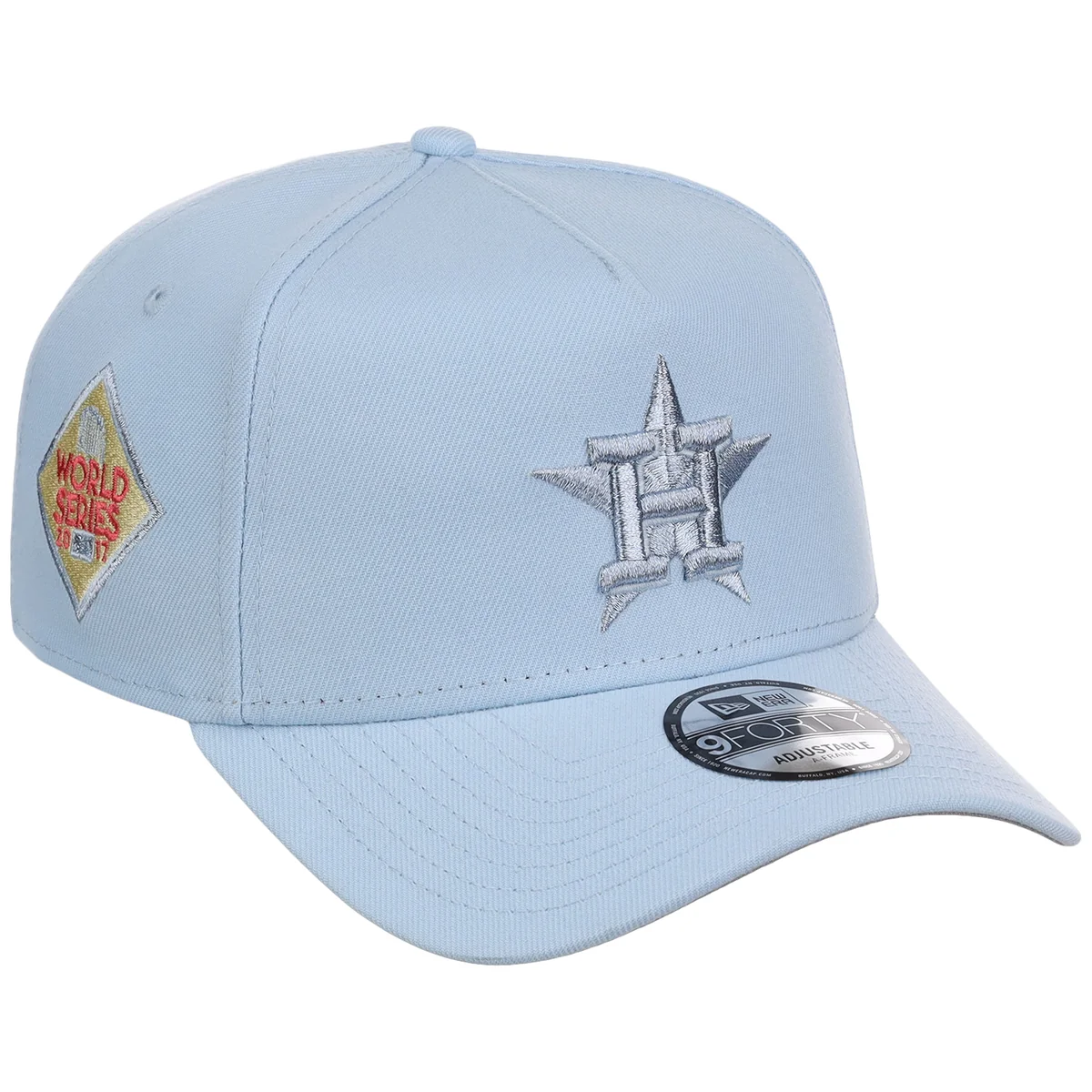 Houston Astros MLB Glacial Blue New Era 9FORTY A-Frame front view