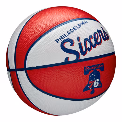 Philadelphia 76ers NBA Retro Wilson Mini Basketball (Size 3) view 3