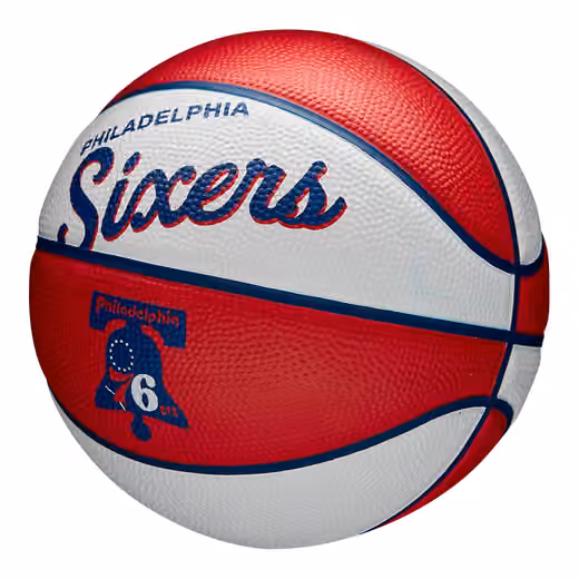 Philadelphia 76ers NBA Retro Wilson Mini Basketball (Size 3) view 4