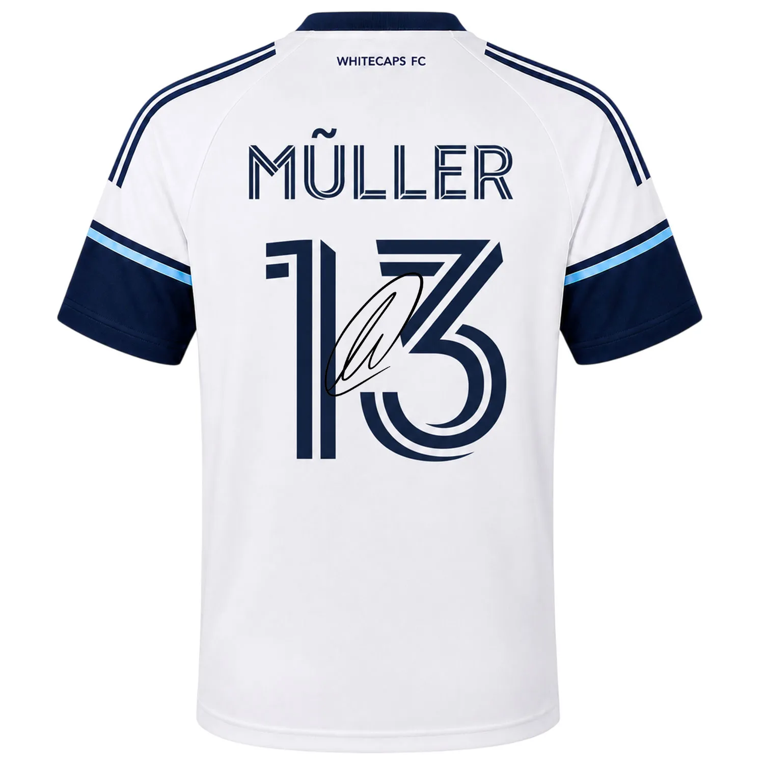 Vancouver FC Thomas Müller White Jersey Bold Name & Number