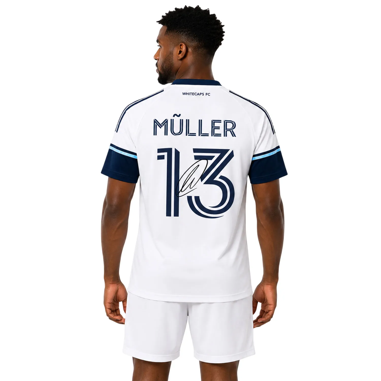 Vancouver FC Thomas Müller White Jersey Bold Name & Number