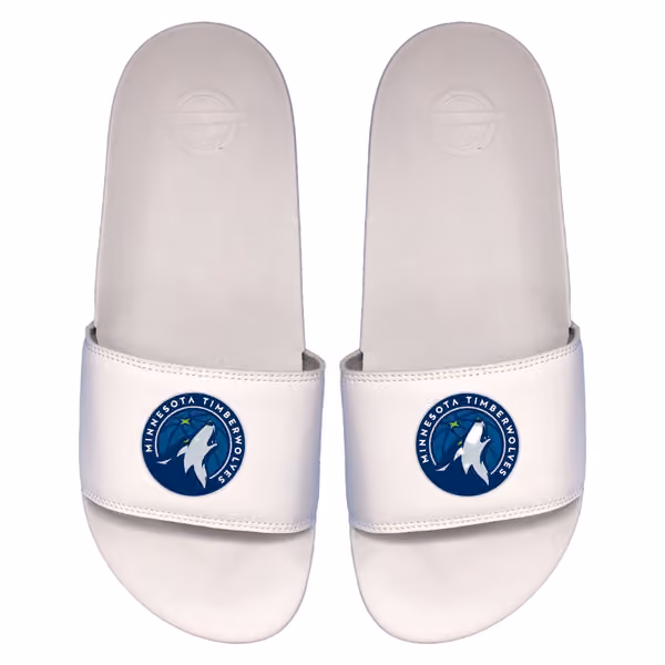Minnesota Timberwolves Primary Logo ISlide NBA Gel Slides White view 1