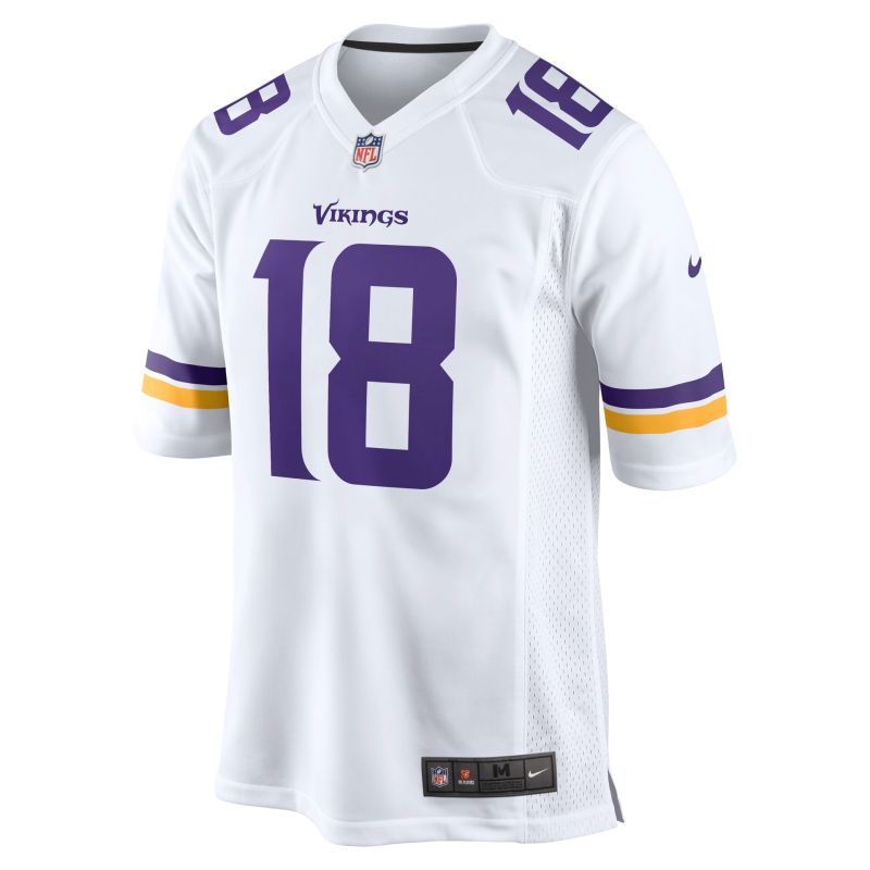 Justin Jefferson #18 Minnesota Vikings Game NFL Jersey White view 2