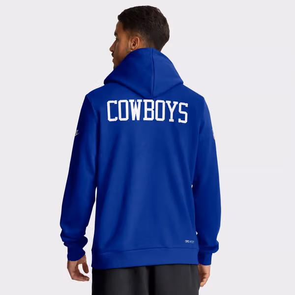 Dallas Cowboys 2025 NFL Sideline Nike Vintage Alternate Hoodie Blue view 3