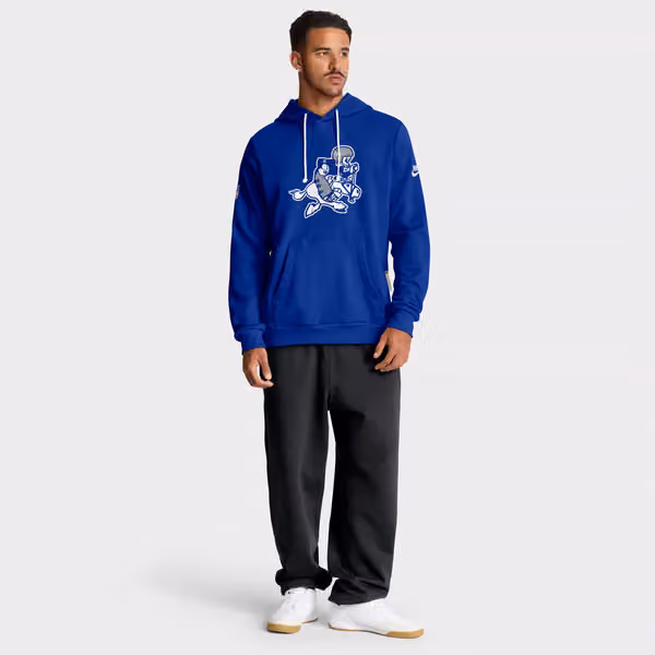 Dallas Cowboys 2025 NFL Sideline Nike Vintage Alternate Hoodie Blue view 4