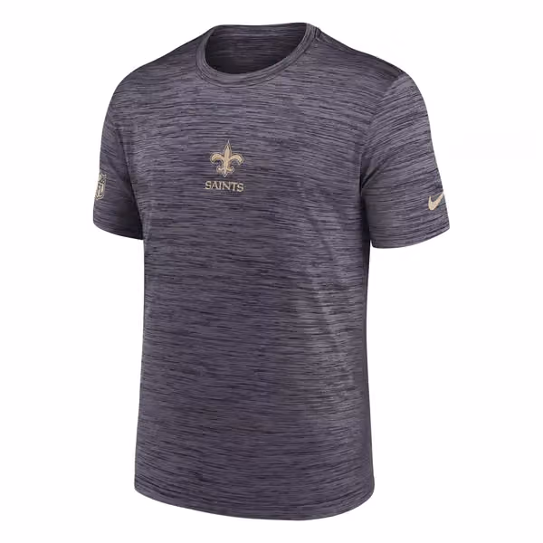 New Orleans Saints 2025 NFL Sideline Nike Velocity Performance T-Shirt Gray view 2
