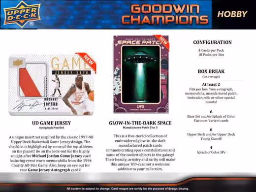2023 Upper Deck Goodwin Champions Hobby Box view 4
