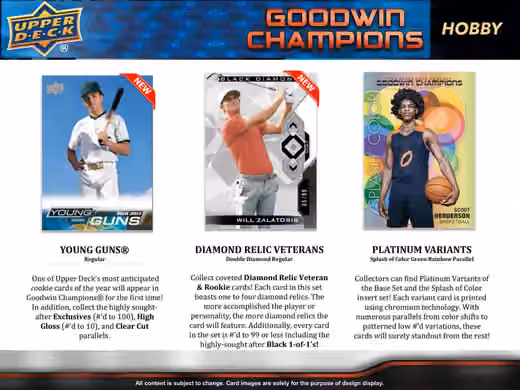 2023 Upper Deck Goodwin Champions Hobby Box view 3