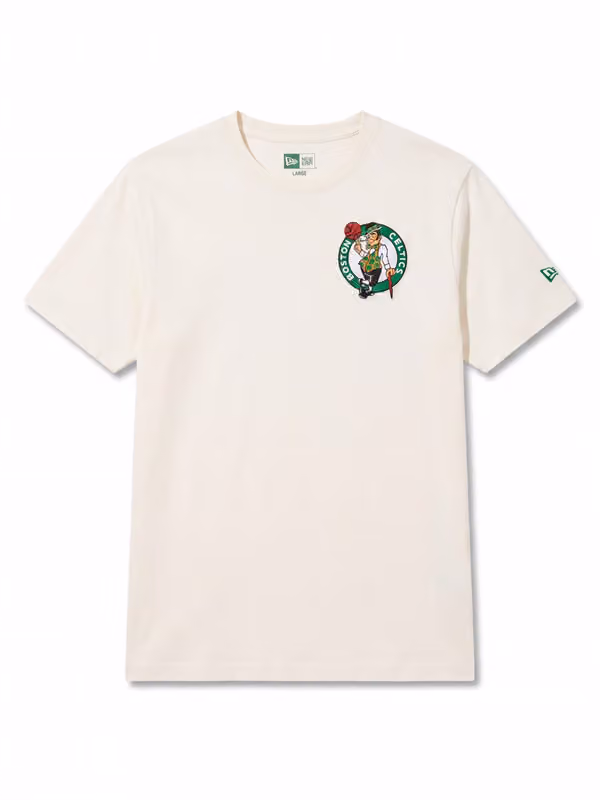 Boston Celtics Ballpark Hot Dog Oversized NBA T-Shirt Cream view 2
