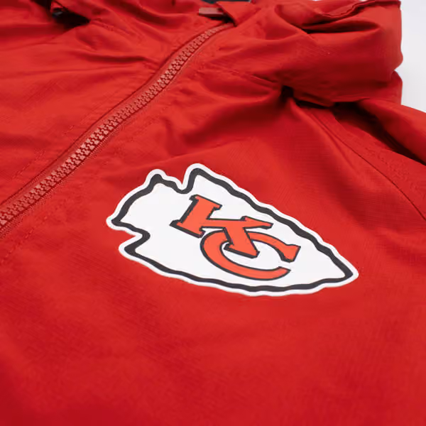 Kansas City Chiefs NFL Quarter Zip Windbreaker Jacket Red view 3
