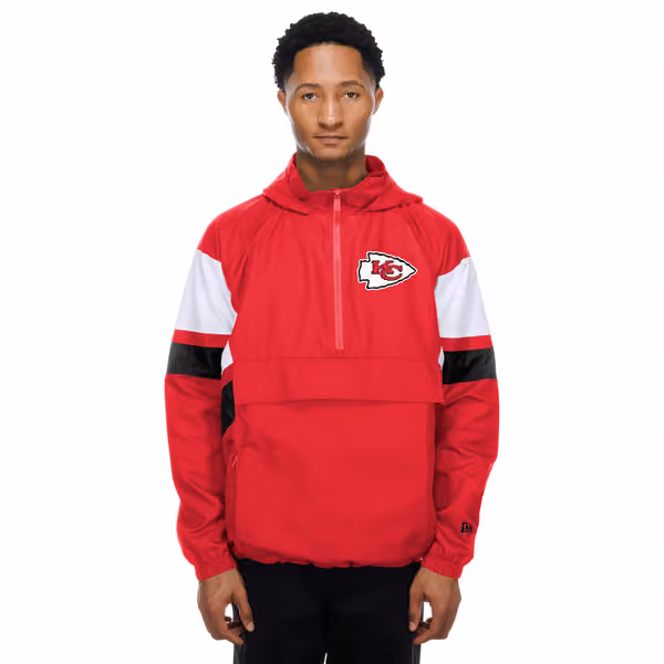Kansas City Chiefs NFL Quarter Zip Windbreaker Jacket Red view 1
