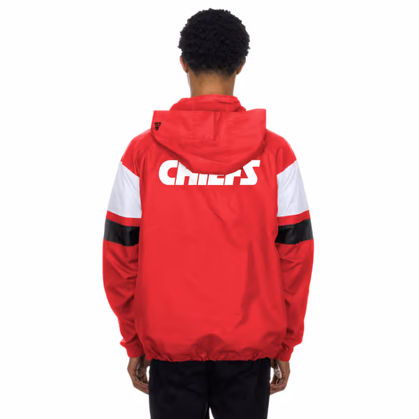 Kansas City Chiefs NFL Quarter Zip Windbreaker Jacket Red view 2