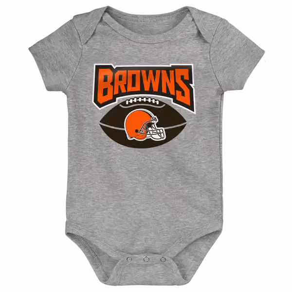 Cleveland Browns Game On Creeper NFL Infant Bodysuit Set (3-Piece) view 4