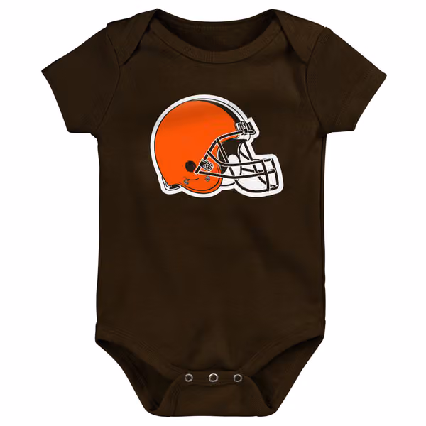 Cleveland Browns Game On Creeper NFL Infant Bodysuit Set (3-Piece) view 2