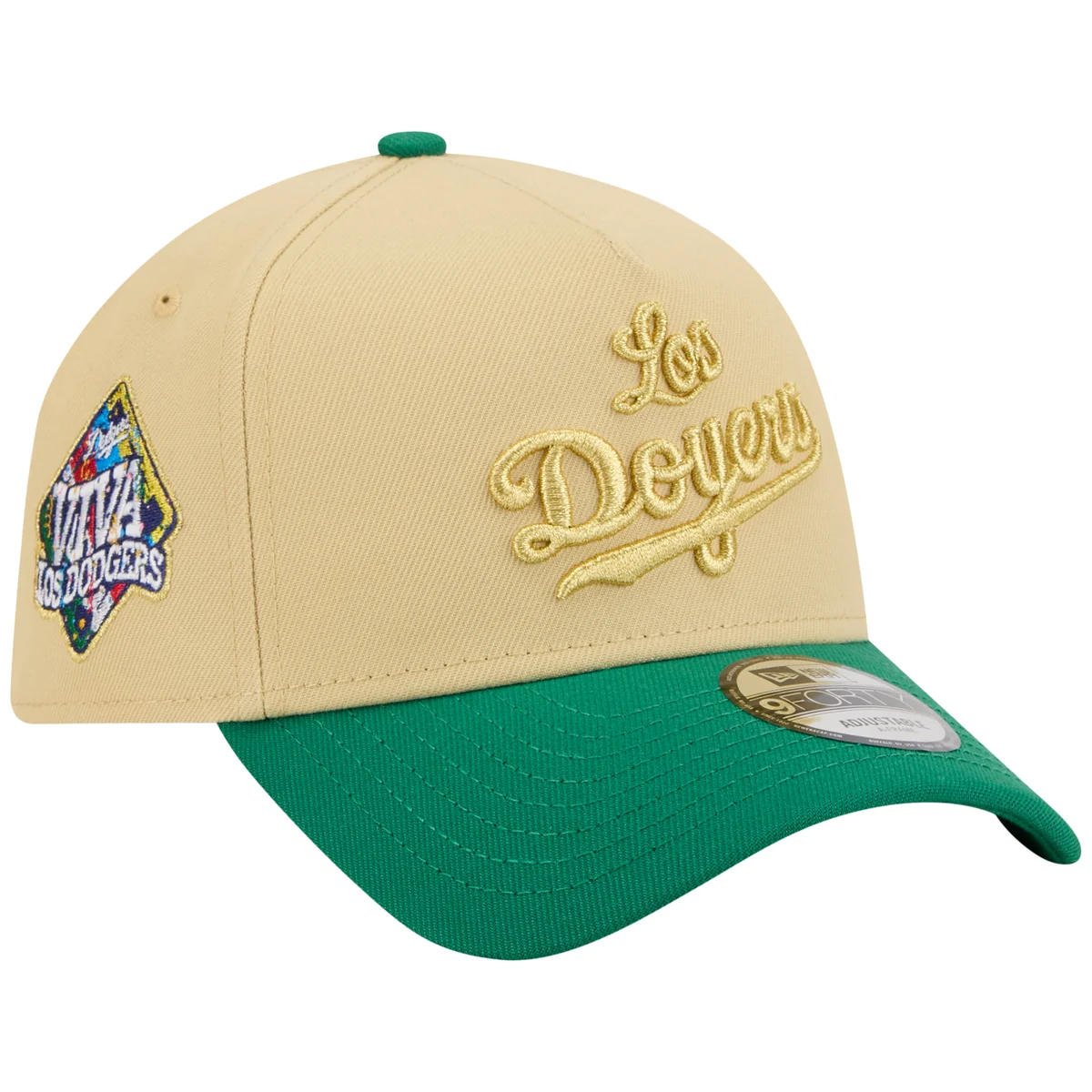 Los Angeles Dodgers Los Angeles Crown the City - Doyers - Gold/Green New Era 9FORTY front view
