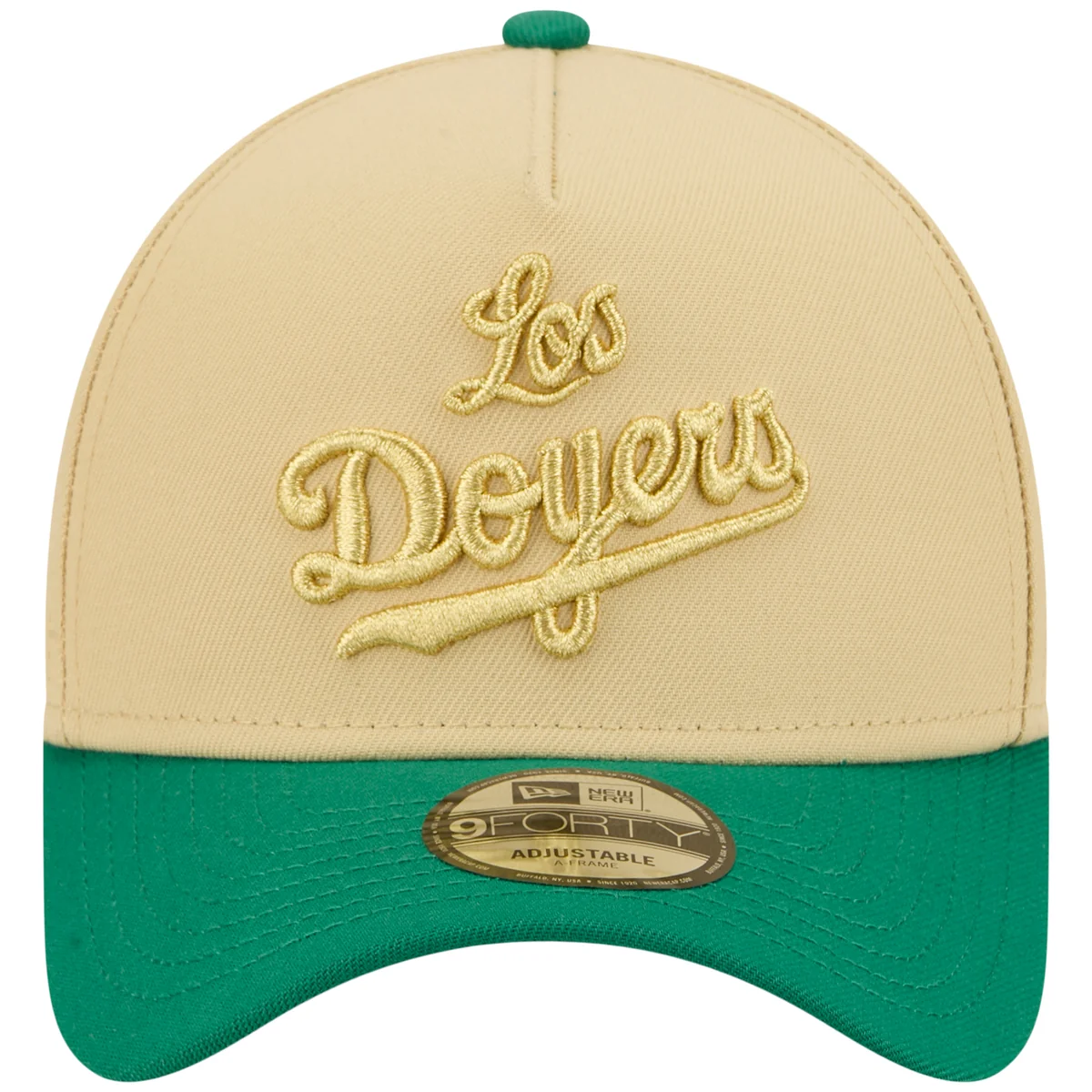 Los Angeles Dodgers Los Angeles Crown the City - Doyers - Gold/Green New Era 9FORTY detail view