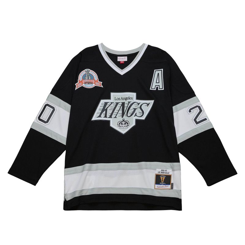 Luc Robitaille #20 Los Angeles Kings 1992-93 Mitchell & Ness NHL Jersey view 2