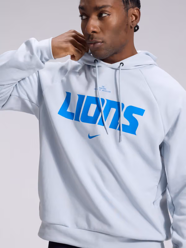 Detroit Lions 2026 NFL Rivalries Dri-FIT Pullover Hoodie Gray view 2