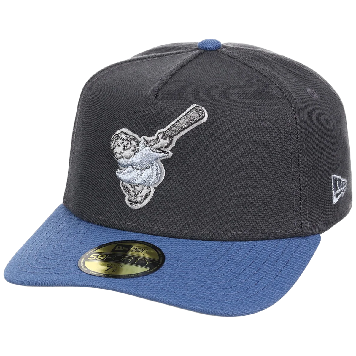 San Diego Padres MLB Indigo Steel New Era 59FORTY detail view