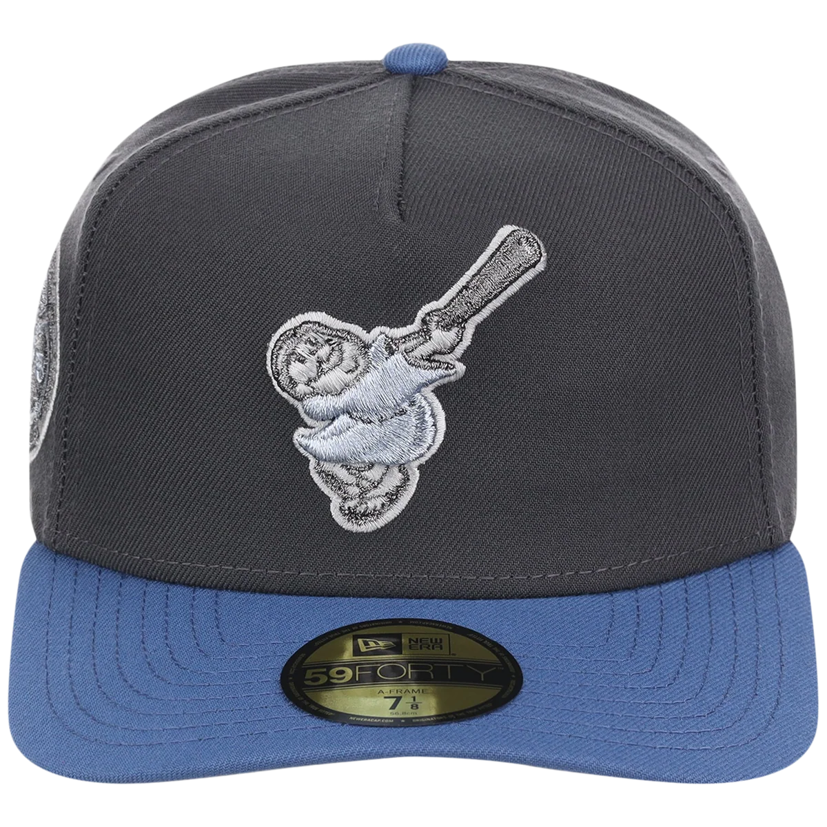 San Diego Padres MLB Indigo Steel New Era 59FORTY detail view
