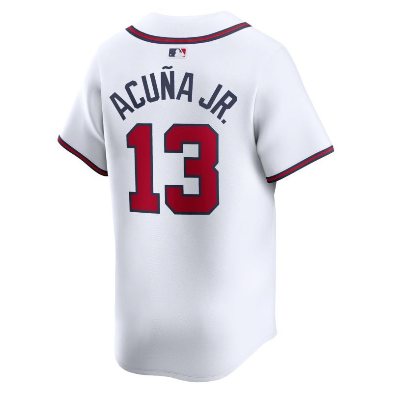 Ronald Acuña Jr. #13 Atlanta Braves Nike Limited MLB Jersey White view 3