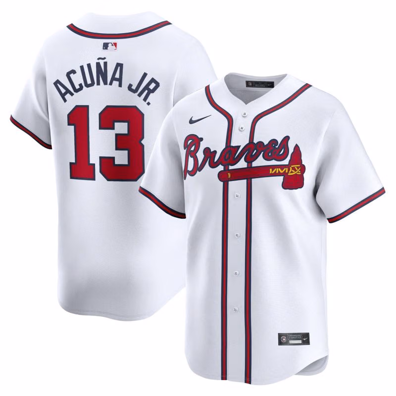 Ronald Acuña Jr. #13 Atlanta Braves Nike Limited MLB Jersey White view 1