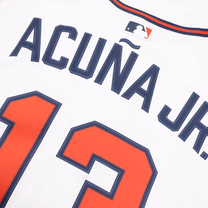 Ronald Acuña Jr. #13 Atlanta Braves Nike Limited MLB Jersey White view 4