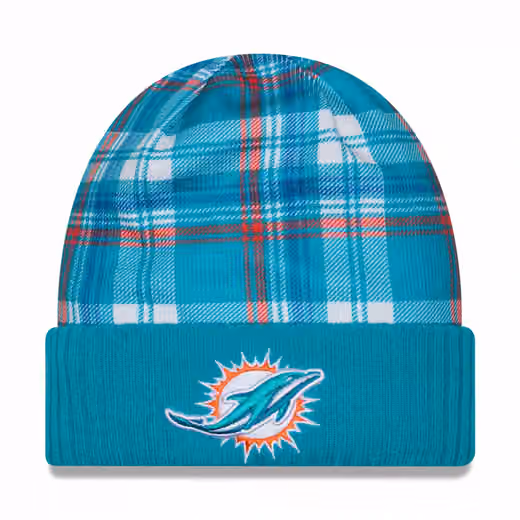 Miami Dolphins 2024 NFL Sideline Statement New Era Knit Hat Aqua product photo