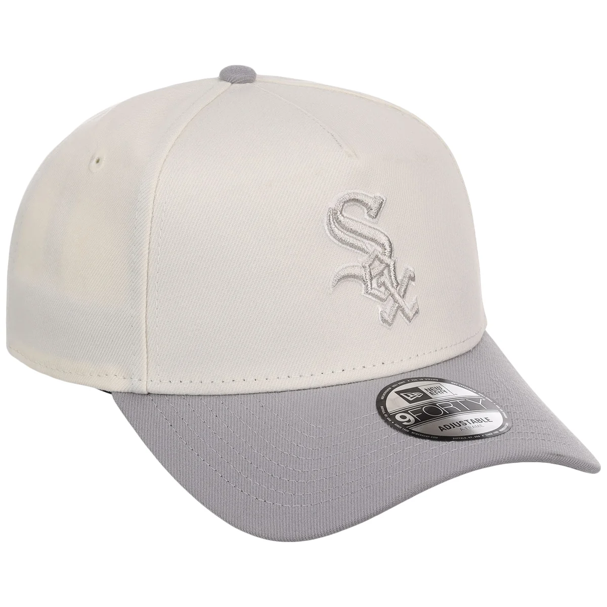 Chicago White Sox MLB Chrome x Gray FASHION CORE New Era 9FORTY A-Frame front view