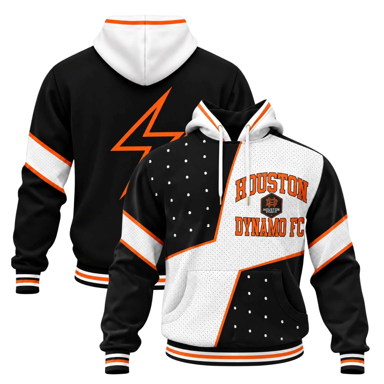 Houston Dynamo FC Fleece Hoodie Dynamic Black White