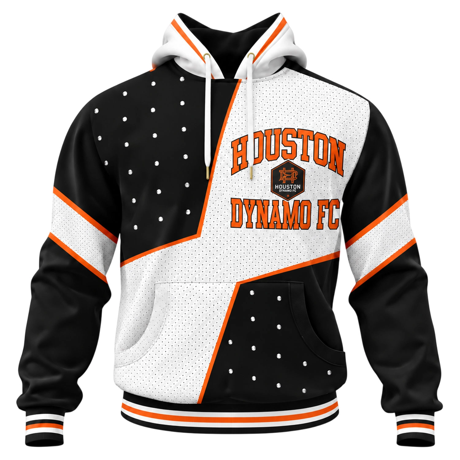 Houston Dynamo FC Fleece Hoodie Dynamic Black White