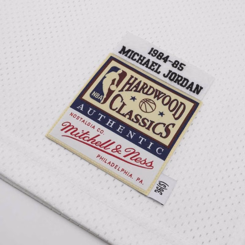 Michael Jordan #23 Chicago Bulls 1984-85 Authentic NBA Jersey White view 3