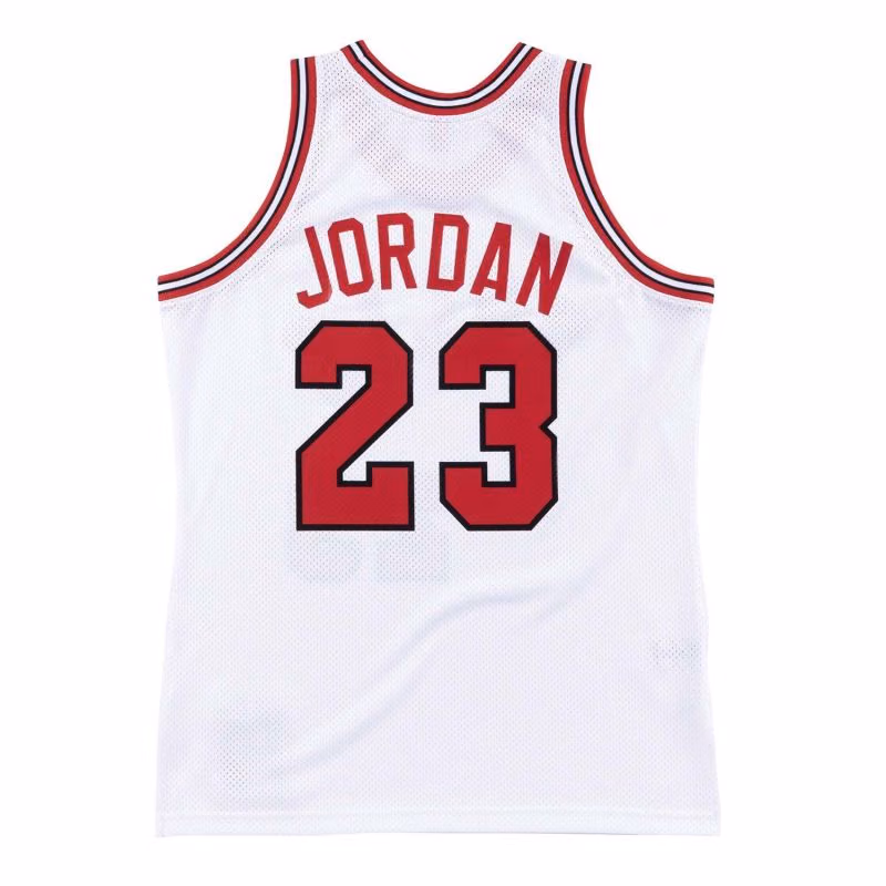 Michael Jordan #23 Chicago Bulls 1984-85 Authentic NBA Jersey White view 2