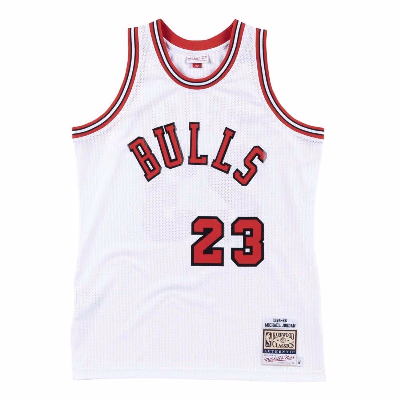 Michael Jordan #23 Chicago Bulls 1984-85 Authentic NBA Jersey White view 1