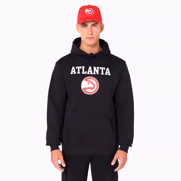 Atlanta Hawks Team Logo Hoodie NBA Sweatshirt Black view 1