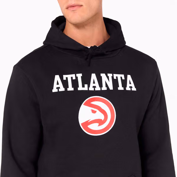 Atlanta Hawks Team Logo Hoodie NBA Sweatshirt Black view 3