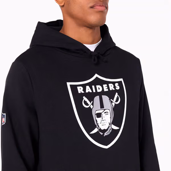Las Vegas Raiders Logo Hoodie New Era NFL Sweatshirt Schwarz view 4