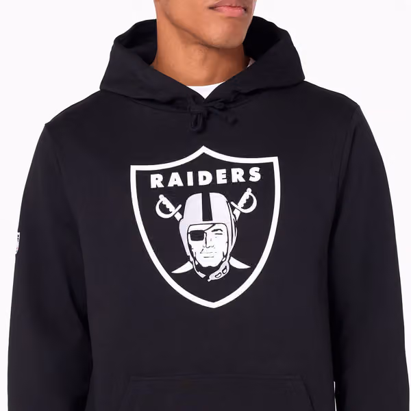 Las Vegas Raiders Logo Hoodie New Era NFL Sweatshirt Schwarz view 5