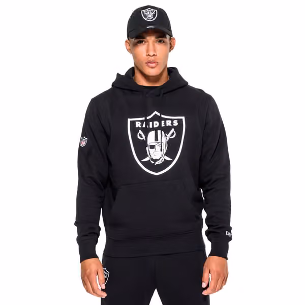 Las Vegas Raiders Logo Hoodie New Era NFL Sweatshirt Schwarz view 1