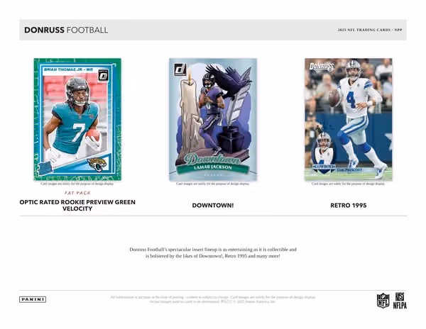 2025 Panini Donruss Football NFL Retail Box view 4