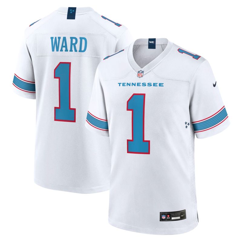 Cam Ward #1 Tennessee Titans 2026 Game NFL Jersey White view 1