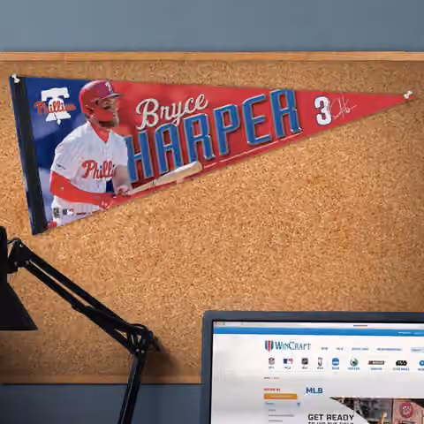 Bryce Harper Philadelphia Phillies Player MLB Pennant view 3