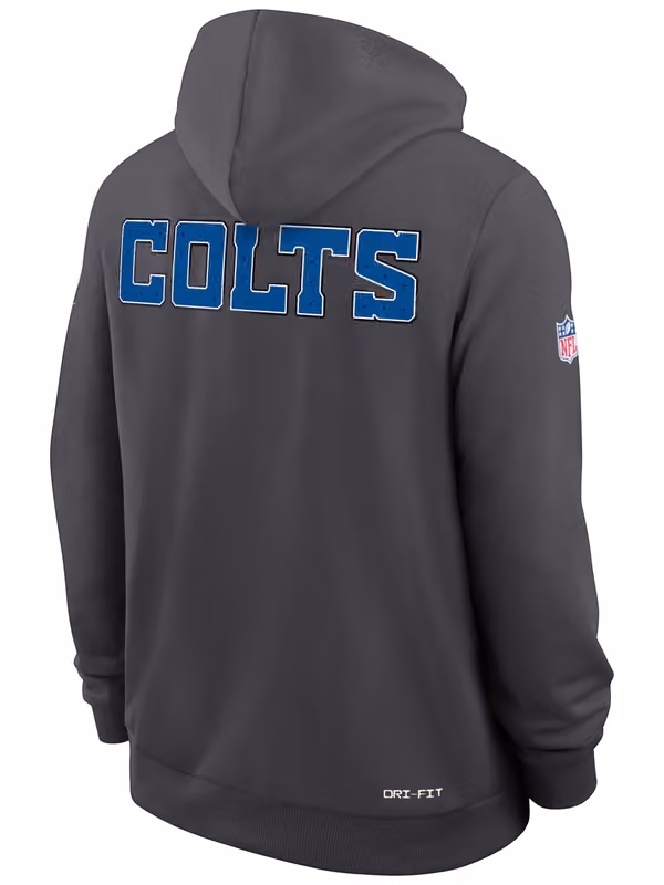 Indianapolis Colts 2026 NFL Rivalries Sideline Standard Issue Hoodie Anthracite view 3
