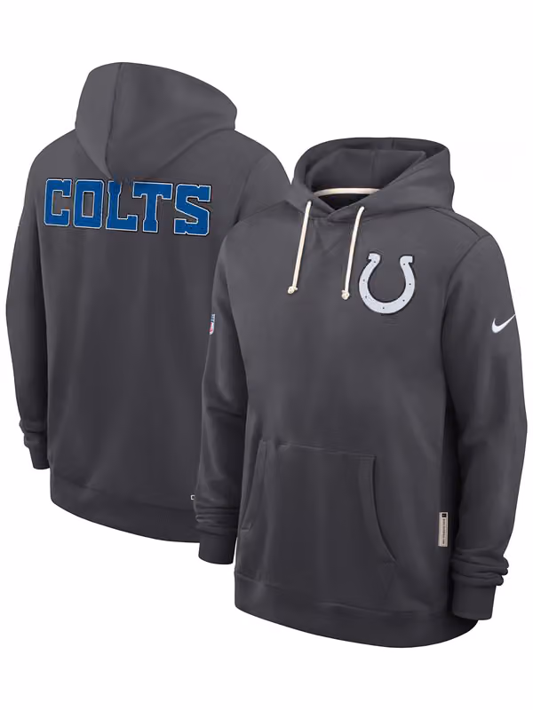 Indianapolis Colts 2026 NFL Rivalries Sideline Standard Issue Hoodie Anthracite view 1