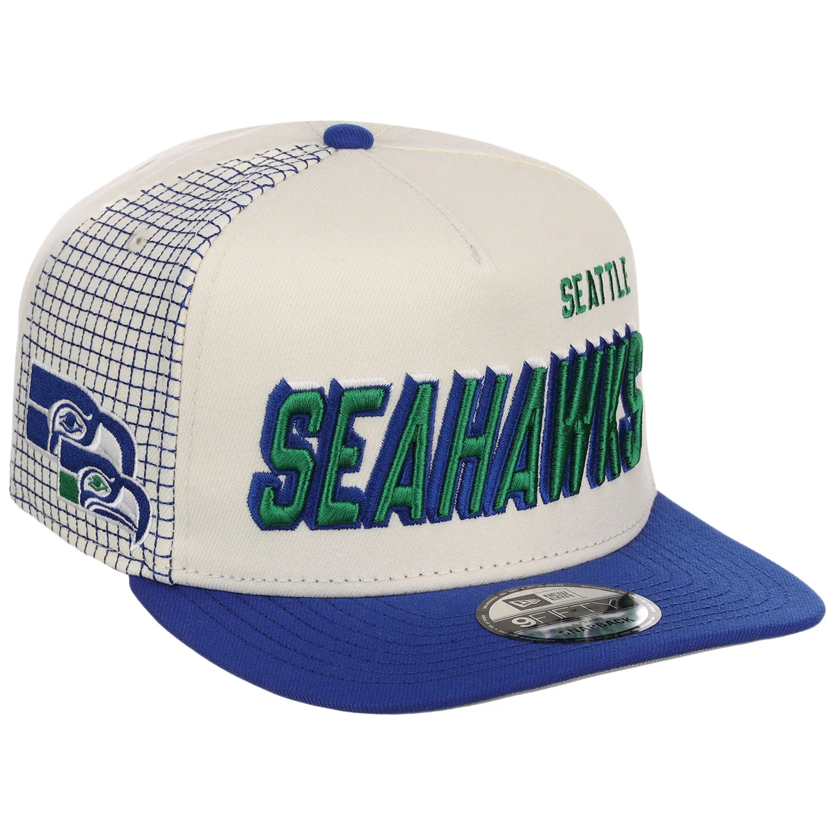 Seattle Seahawks NFL Gridlock New Era 9FIFTY A-Frame front view
