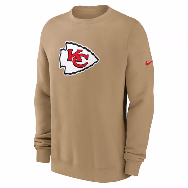 Kansas City Chiefs Swing Pass NFL Rewind Club Crew Beige view 1