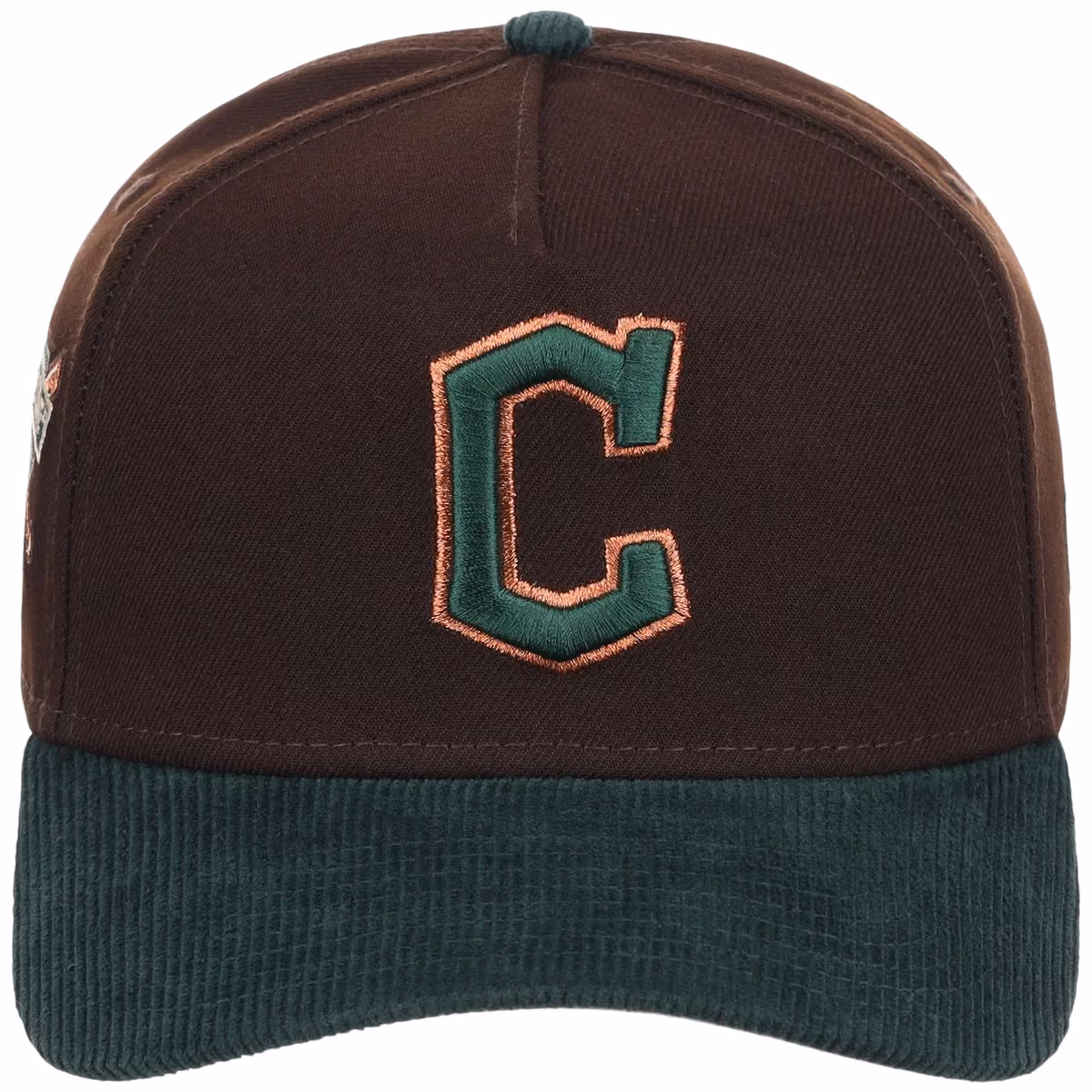 Cleveland Guardians MLB Forest Ember New Era 9FORTY A-Frame detail view